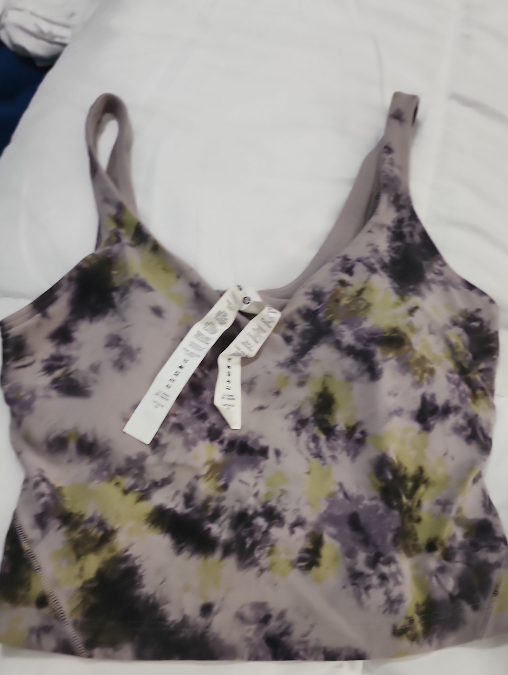 Lululemon Tie-Dye Sports Bra in Lavender, Olive & Black